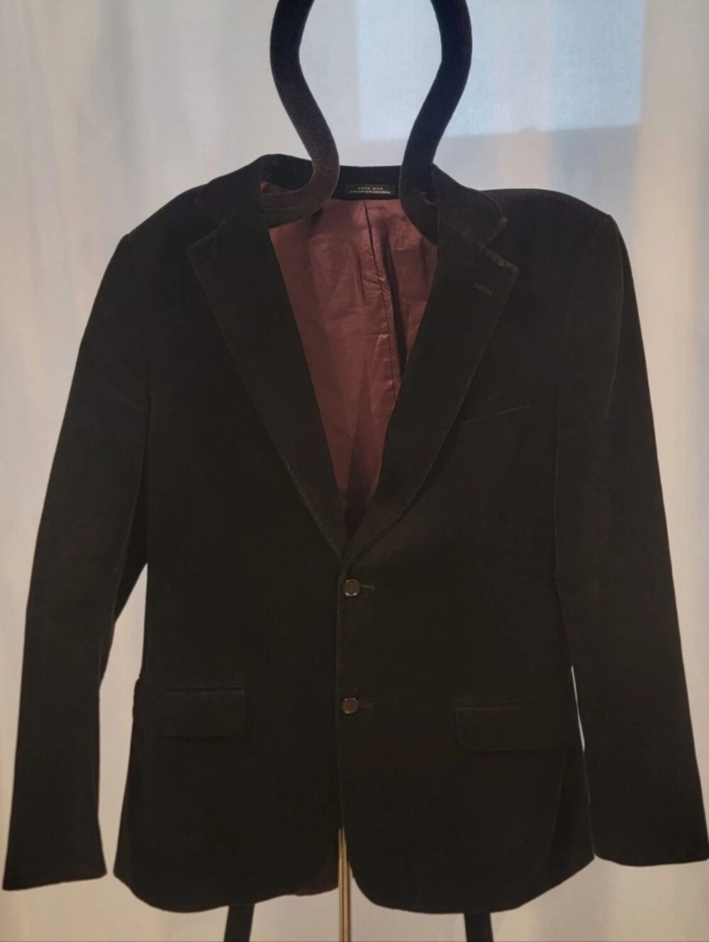 Zara Mens Blazer Regular Fit Size 46 Textured Black